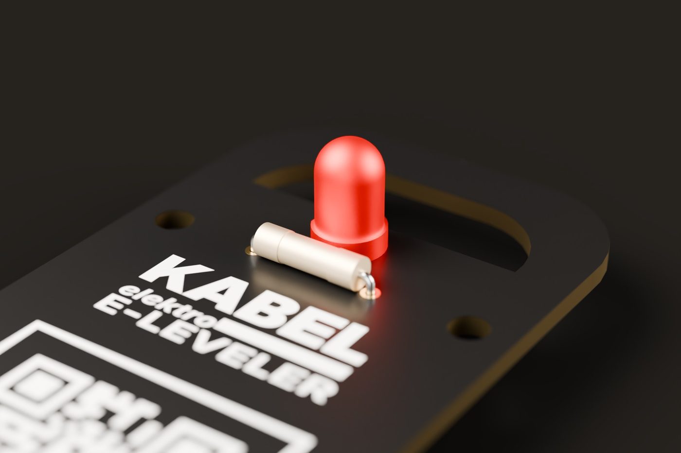 Detalle del LED y el logo